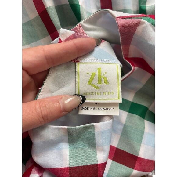 Zuccini Kids Holiday Plaid Dress – Size 4T - Picture 3 of 4